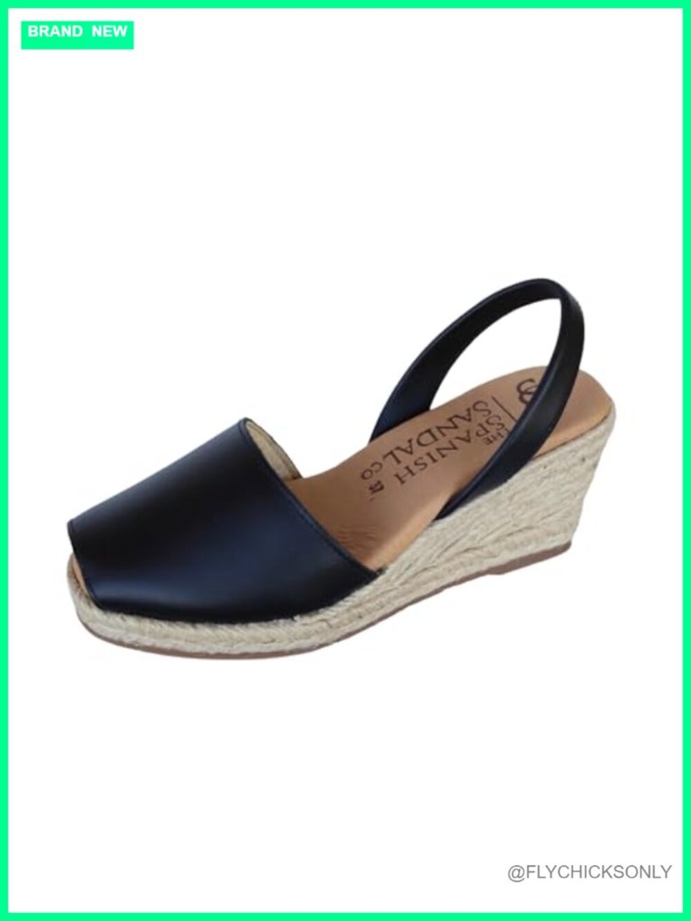 Leather Espadrille Wedge Sandals Peep Toe Slip On Summer Shoes